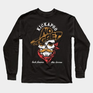 Kickapoo Gambler Casino Skull Long Sleeve T-Shirt
